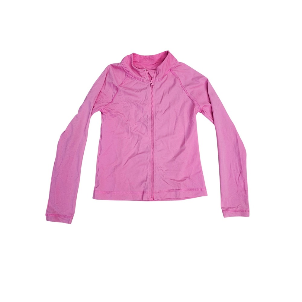 Hanna Andersson Girls Pink Full Zip Long Sleeve jacket nylon lightweight‎ summer